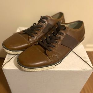 Kenneth Cole Unlisted Brown Leather Low Top Crown Sneaker